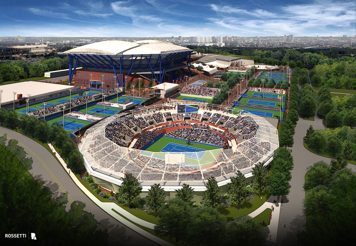 Billie Jean King National Tennis Center Serving Up Three Phase Expansion   US Open Aerial SW HR 